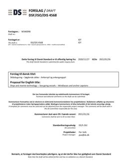 DANSK DSF/ISO/DIS 4568