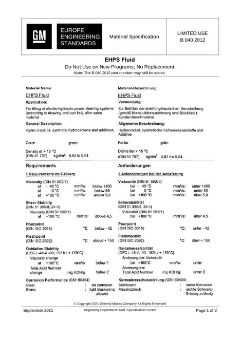 GME B 040 2012