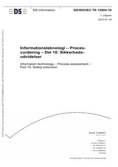 DANSK DS/ISO/IEC TS 15504-10