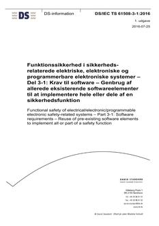 DANSK DS/IEC/TS 61508-3-1