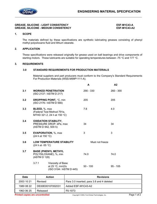 FORD ESF-M1C43-A