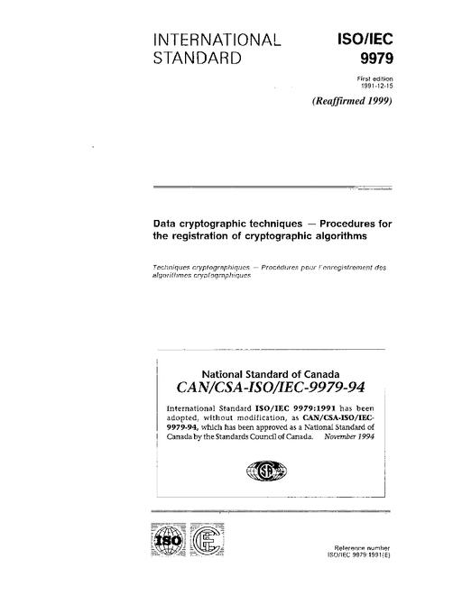 CAN/CSA-ISO/IEC 9979-94 (R1999)