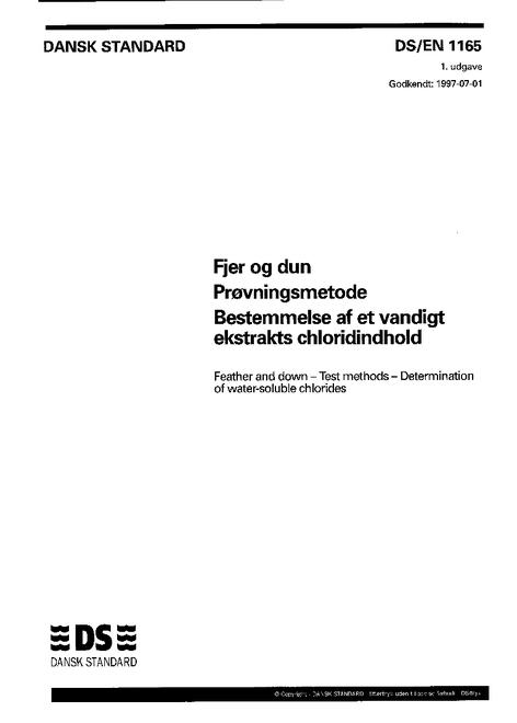 DANSK DS/EN 1165