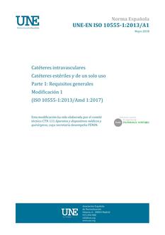 AENOR UNE-EN ISO 10555-1