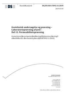DANSK DS/EN ISO 17892-11