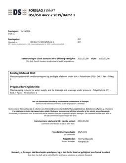 DANSK DSF/ISO 4427-2/DAMD 1