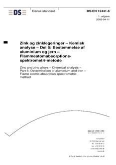 DANSK DS/EN 12441-6