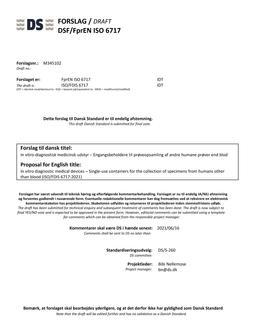 DANSK DSF/FPREN ISO 6717