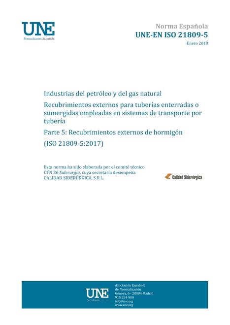 AENOR UNE-EN ISO 21809-5