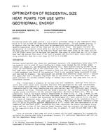 CH-81-02-2 -- Optimization of Residential Size Heat Pumps for Use with Geothermal Energy