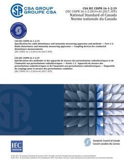 CAN/CSA-IEC CISPR 16-1-2:19 (R2024)