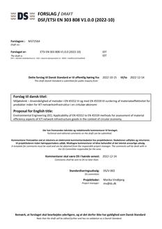 DANSK DSF/ETSI EN 303 808 V1.0.0 (2022-10)