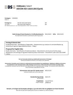 DANSK DSF/EN ISO 11615/PRA1