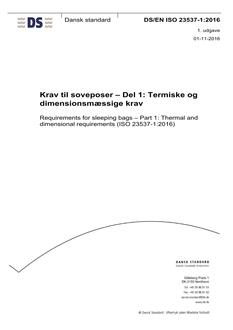 DANSK DS/EN ISO 23537-1
