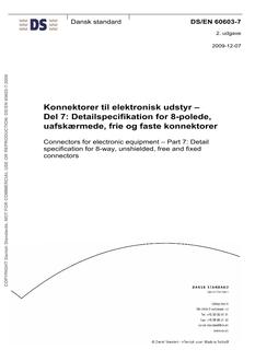 DANSK DS/EN 60603-7