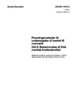 DANSK DS/EN 1015-6