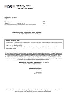 DANSK DSF/ISO/FDIS 22721
