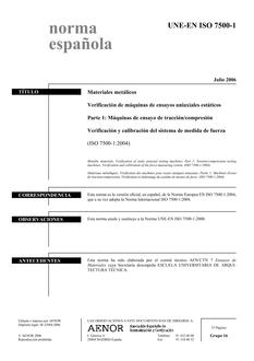 AENOR UNE-EN ISO 7500-1