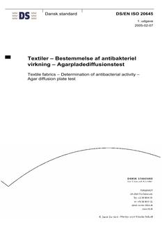 DANSK DS/EN ISO 20645