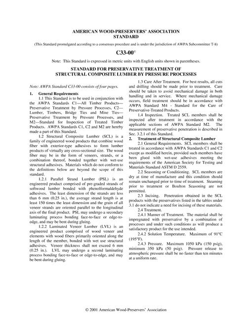 AWPA C33-00
