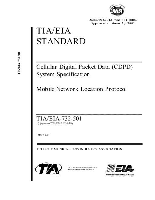 TIA ANSI/TIA/EIA-732-501