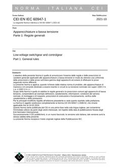 CEI EN IEC 60947-1