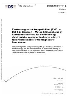 DANSK DS/IEC/TS 61000-1-2