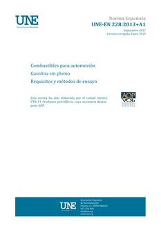 AENOR UNE-EN 228+A1