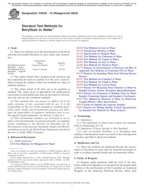 ASTM D3645-15(2023)