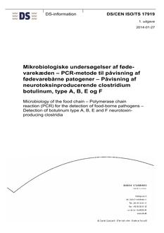 DANSK DS/CEN ISO/TS 17919