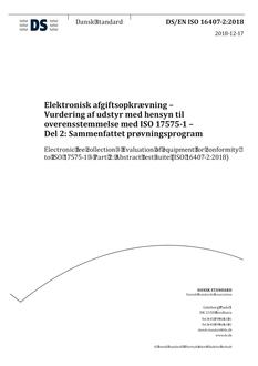 DANSK DS/EN ISO 16407-2
