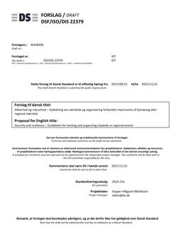 DANSK DSF/ISO/DIS 22379