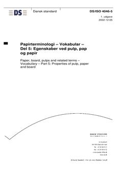 DANSK DS/ISO 4046-5
