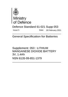 MODUK DEF STAN 61-021: SUPP 053