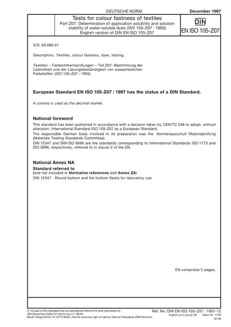 DIN EN ISO 105-Z07