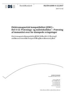 DANSK DS/EN 61000-4-12