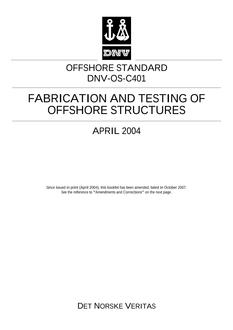 DNV DNV-OS-C401