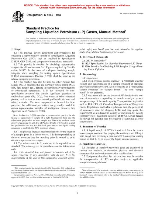 ASTM D1265-04a