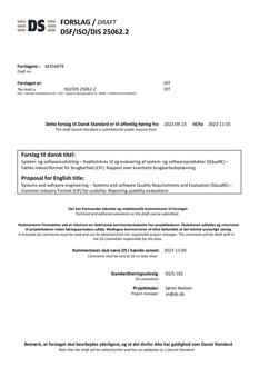 DANSK DSF/ISO/DIS 25062.2