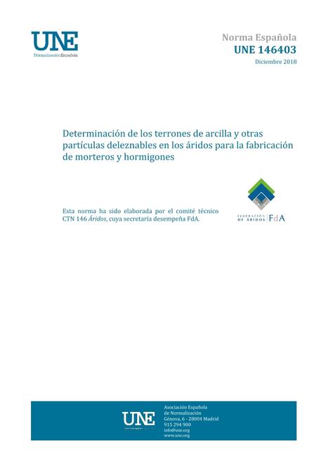 AENOR UNE 146403