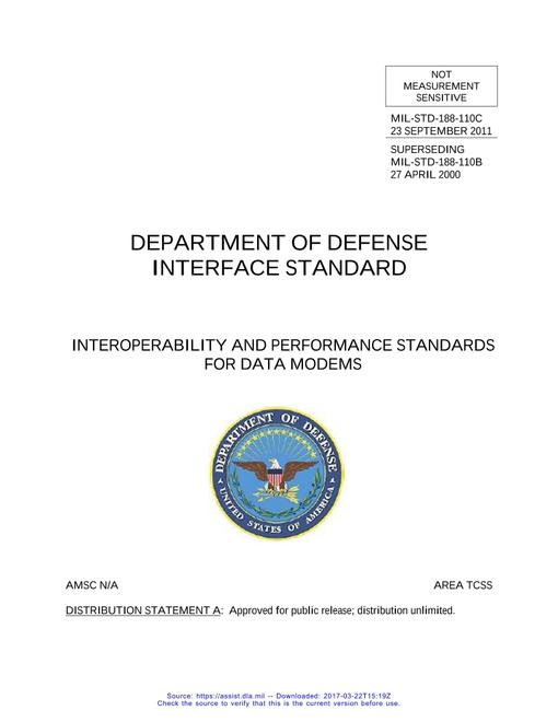 MIL MIL-STD-188/110C