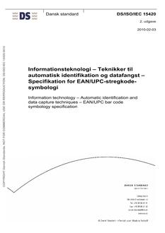 DANSK DS/ISO/IEC 15420