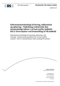 DANSK DS/ISO/IEC TR 23842-2