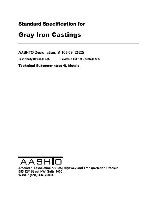 AASHTO M 105-09 (2022)