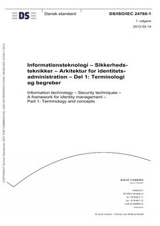 DANSK DS/ISO/IEC 24760-1