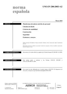 AENOR UNE-EN 280+A2