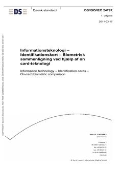 DANSK DS/ISO/IEC 24787