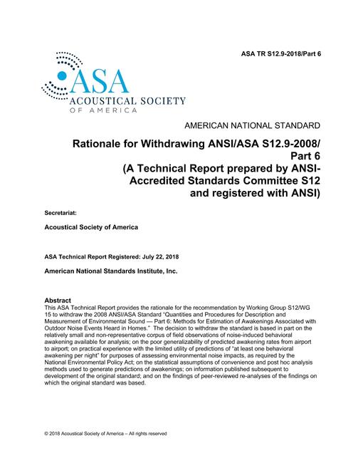ASA TR S12.9-2018 /Part 6