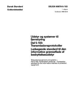 DANSK DS/EN 60870-5-103