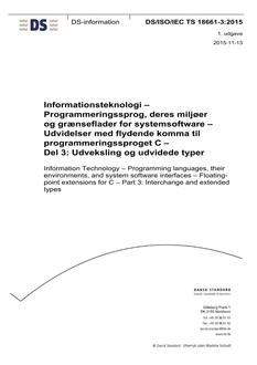DANSK DS/ISO/IEC TS 18661-3